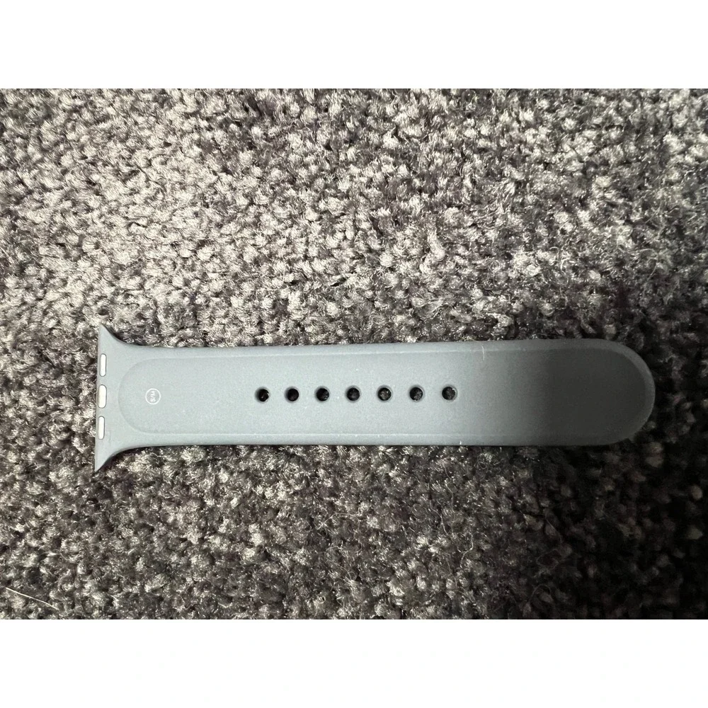 OEM Apple Watch Sport Band Size S M Gray/Midnight Blue Silicone ONLY HALF